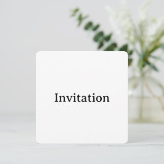 Create Your Own Simple Custom Rounded 5.25"x5.25" Invitation
