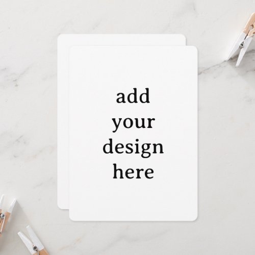 Create Your Own Simple Custom Rounded 5.5" x 7.5" Invitation