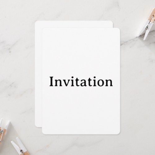 Create Your Own Simple Custom Rounded 5.5" x 7.5" Invitation