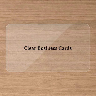 Create Your Own Simple Custom Rounded Clear Business Cards