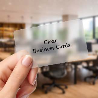 Create Your Own Simple Custom Rounded Frosted Clear Business Cards