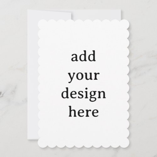 Create Your Own Simple Custom Scalloped 5" x 7" Invitation