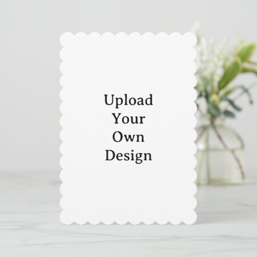 Create Your Own Simple Custom Scalloped 5" x 7" Thank You Card