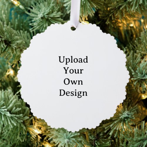 Create Your Own Simple Custom Scalloped Ornament Card
