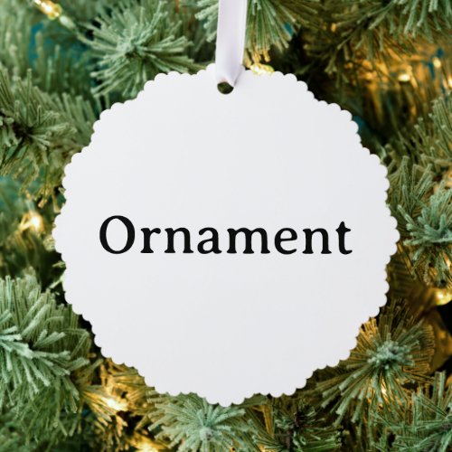 Create Your Own Simple Custom Scalloped Ornament Card