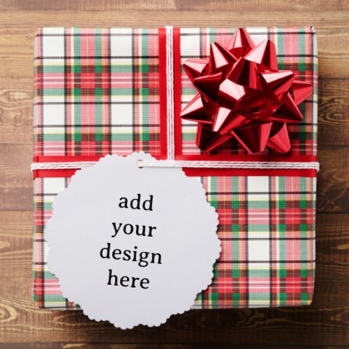 Create Your Own Simple Custom Scalloped Ornament Card