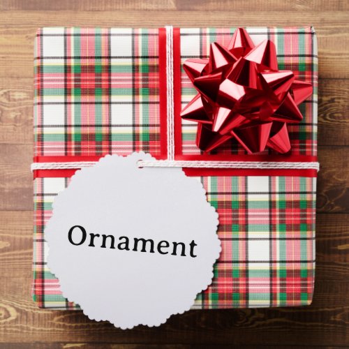 Create Your Own Simple Custom Scalloped Ornament Card