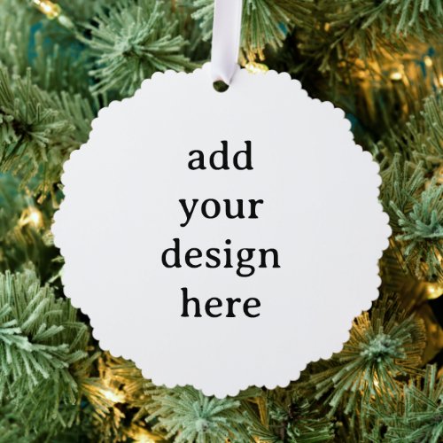 Create Your Own Simple Custom Scalloped Ornament Card