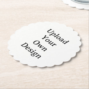 Create Your Own Simple Custom Scalloped Round Paper Coaster