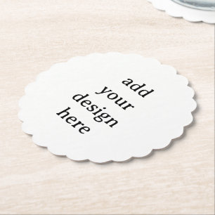 Create Your Own Simple Custom Scalloped Round Paper Coaster