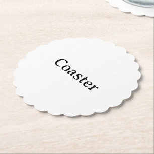 Create Your Own Simple Custom Scalloped Round Paper Coaster
