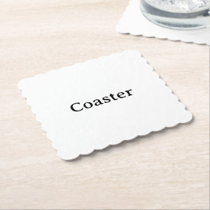 Create Your Own Simple Custom Scalloped Square Paper Coaster