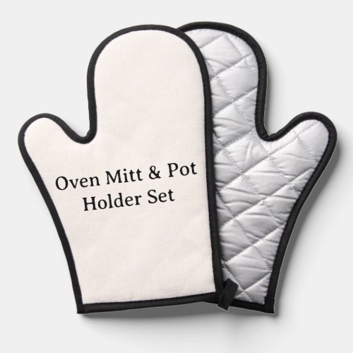 Create Your Own Simple Custom Silver Quilted Oven Mitt