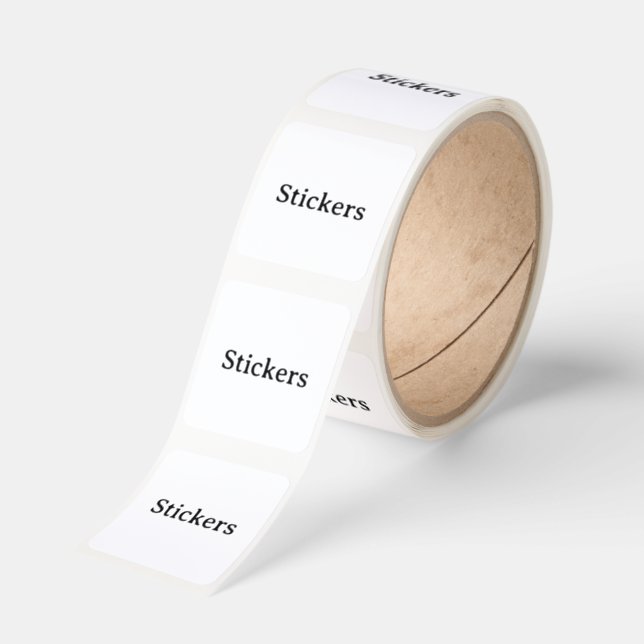Create Your Own Simple Custom Small 1.5" Square Sticker (Roll)
