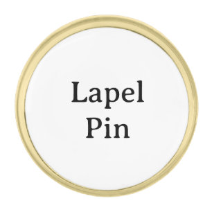 Create Your Own Simple Custom Small Round Gold Finish Lapel Pin