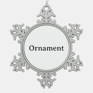 Create Your Own Simple Custom Snowflake Framed  Pewter Christmas Ornament