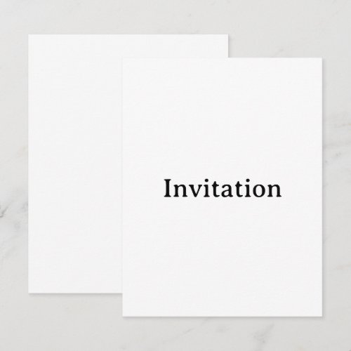 Create Your Own Simple Custom Squared 4.25" x 5.5" Invitation