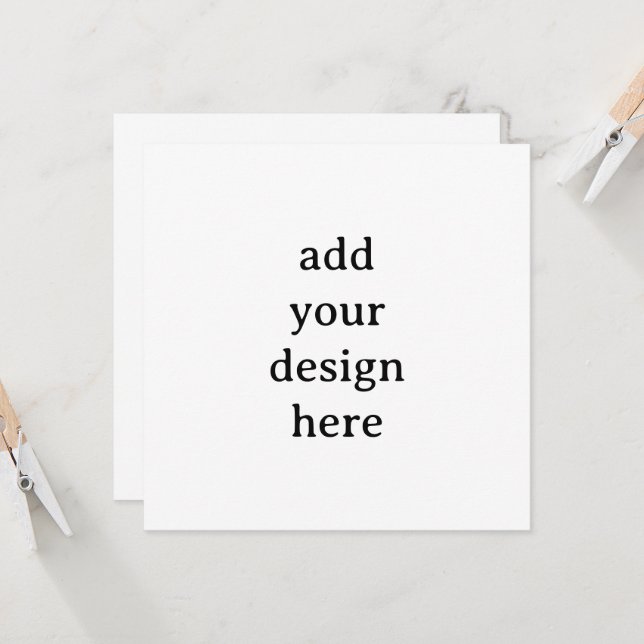 Create Your Own Simple Custom Squared 5.25"x5.25" Invitation (Front/Back In Situ)