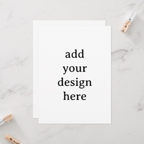 Create Your Own Simple Custom Squared 6.5" x 8.75" Invitation