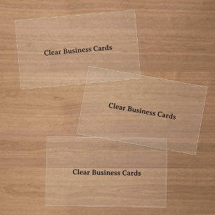 Create Your Own Simple Custom Squared Clear Business Cards