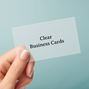 Create Your Own Simple Custom Squared Frosted Clear Business Cards