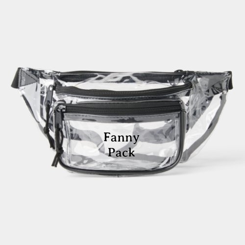 Create Your Own Simple Custom Stadium Clear Fanny Pack