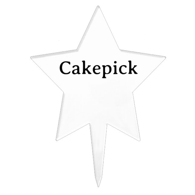 Create Your Own Simple Custom Star Cake Topper (Front)