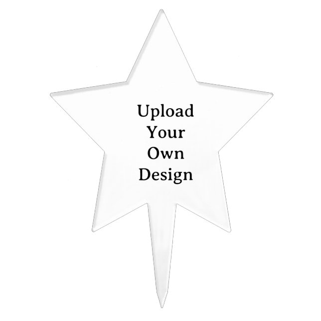 Create Your Own Simple Custom Star Cake Topper (Front)