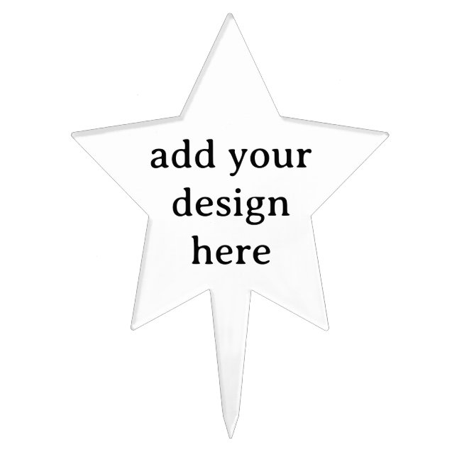 Create Your Own Simple Custom Star Cake Topper (Front)