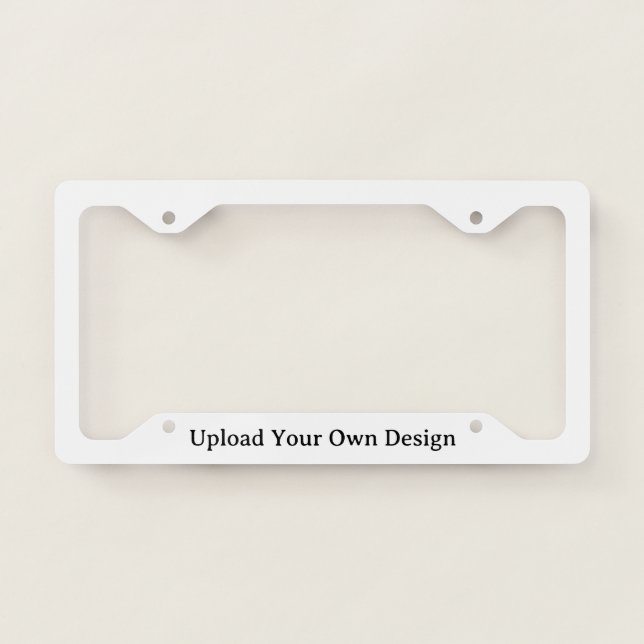 Create Your Own Simple Custom Style B  License Plate Frame (Front)