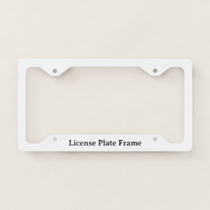 Create Your Own Simple Custom Style B License Plate Frame