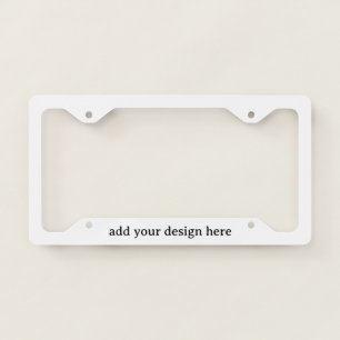 Create Your Own Simple Custom Style B License Plate Frame