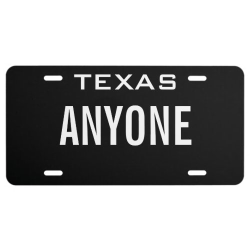 Create Your Own Simple Custom Texas License Plate