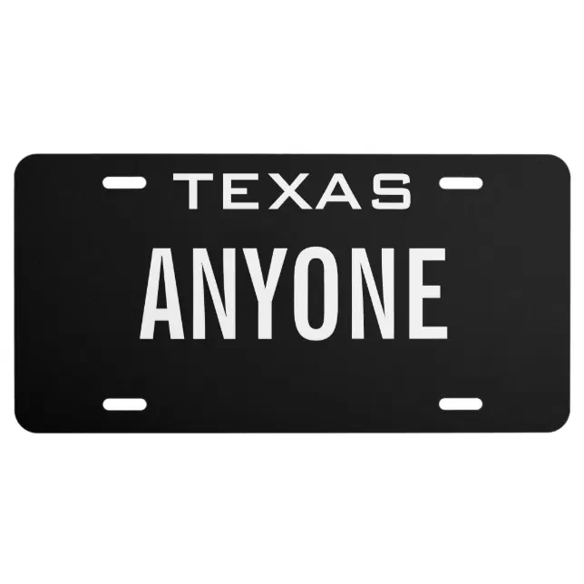Create Your Own Simple Custom Texas License Plate Zazzle