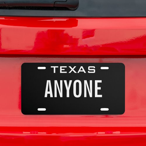 Create Your Own Simple Custom Texas License Plate