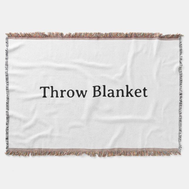 Create Your Own Simple Custom Throw Blanket (Front)