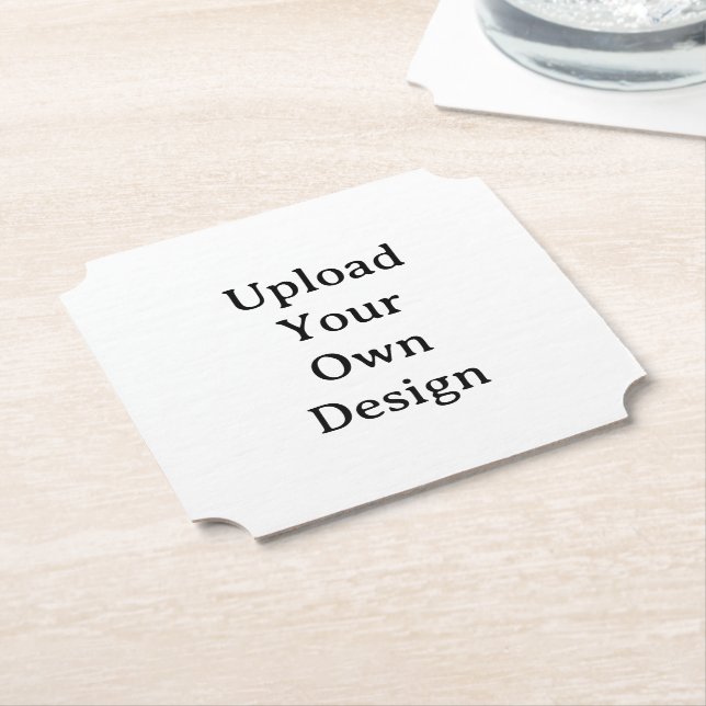 Create Your Own Simple Custom Ticket Paper Coaster (Angled)