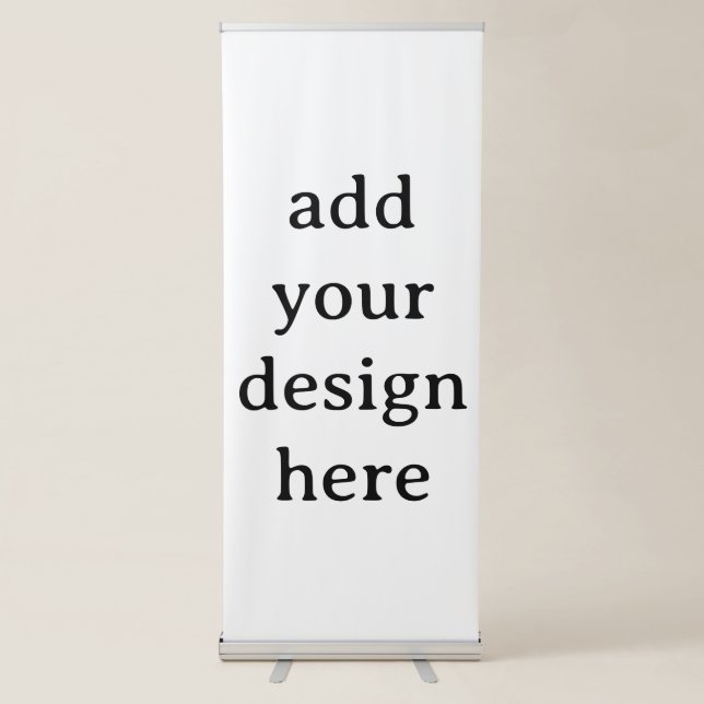 Create Your Own Simple Custom Vertical Retractable Banner (Front)