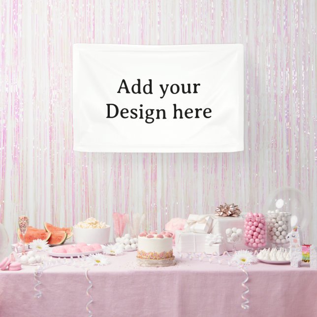 Create Your Own Simple Custom Vinyl 2.5' x 4' Banner (Party)