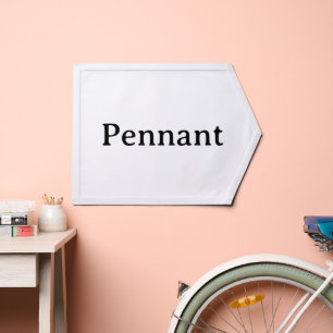 Create Your Own Simple Custom White Pennant Banner
