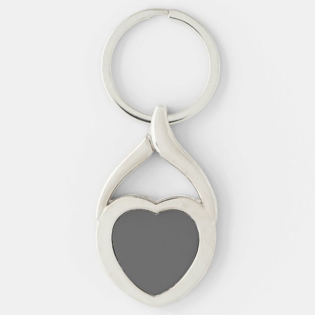 Create Your Own simple dark gray Keychain (Front)