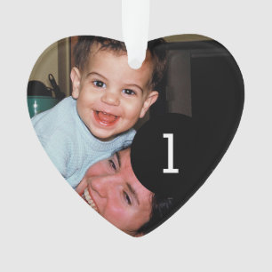 Create Your Own Simple Easy 2 images Heart Style Ornament