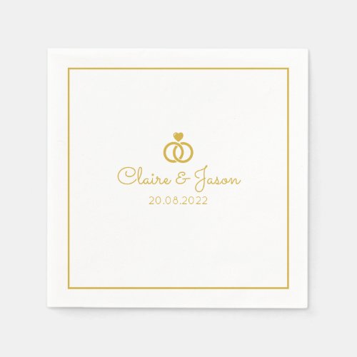 Create Your Own Simple  Elegant Wedding Minimalist Napkins