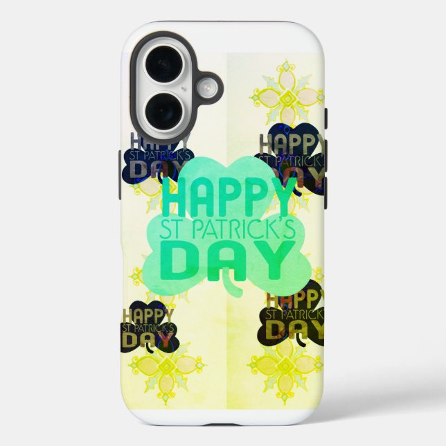 Create Your Own Simple Happy Saint Patrick's Day Case-Mate iPhone Case (Back)