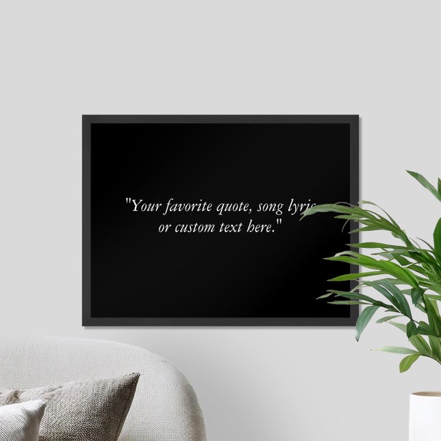 Create Your Own Simple Modern Custom Quote Poster (Creator Uploaded)