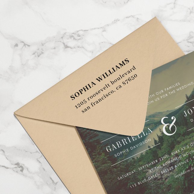 Create Your Own Simple Modern Return Address Rubber Stamp (Creator Uploaded)