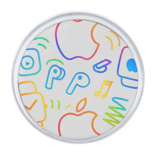 Create Your Own Simple personalized Trending Silver Finish Lapel Pin