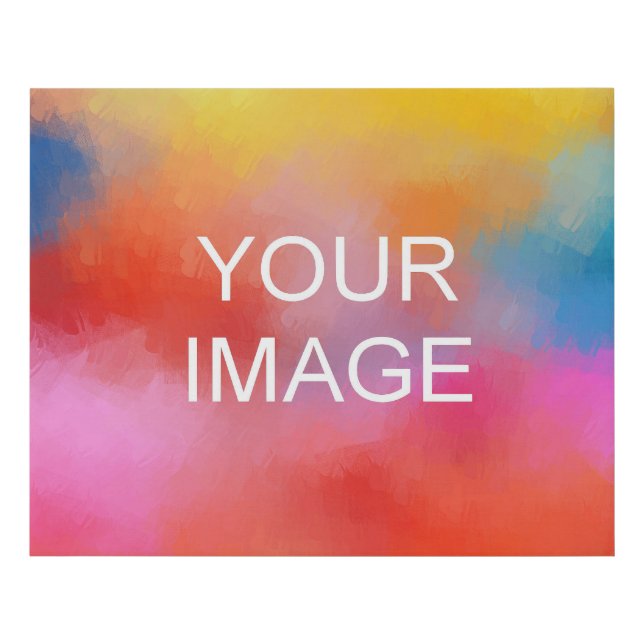 Create Your Own Simple Photo Image Logo Wrapped Faux Canvas Print (Front)