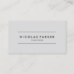 Create Your Own Simple Plain Minimalist Light Grey Business Card at Zazzle