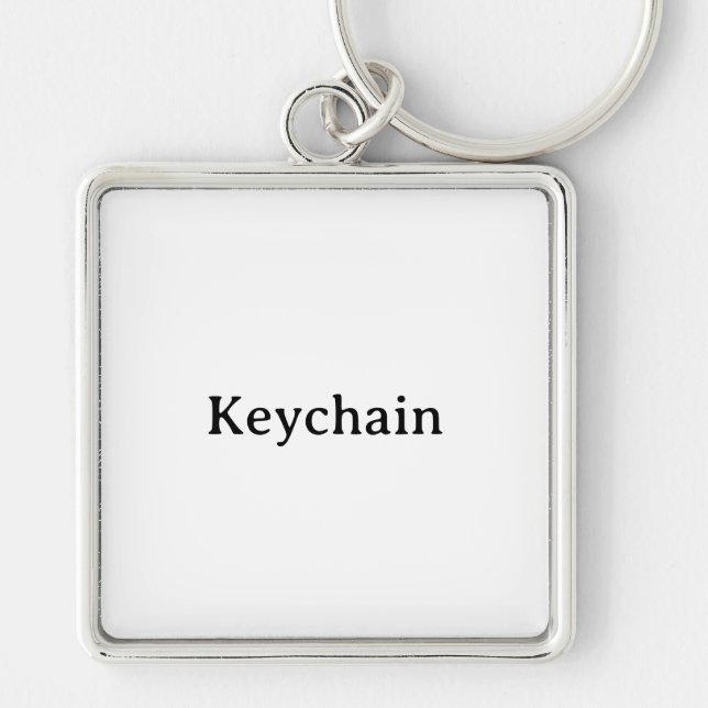 Create Your Own Simple Premium Square Large 2"  Keychain (Front)